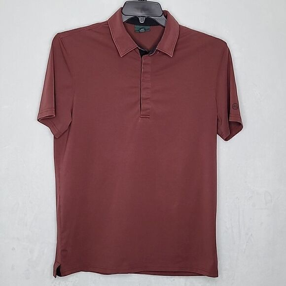 AG Adriano Goldschmied Burgundy Polo Shirt Size Small - Picture 1 of 8